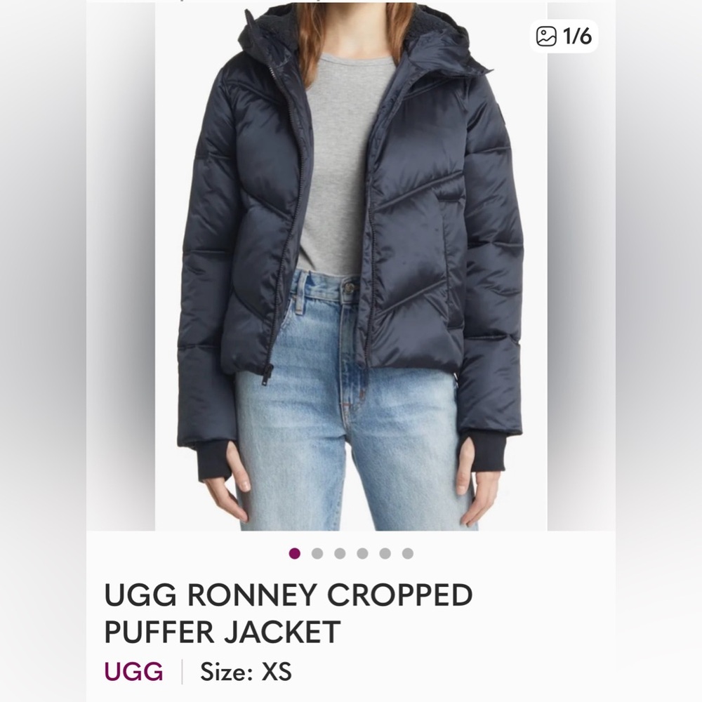 UGG Women's Dark Blue Puffer Jacket